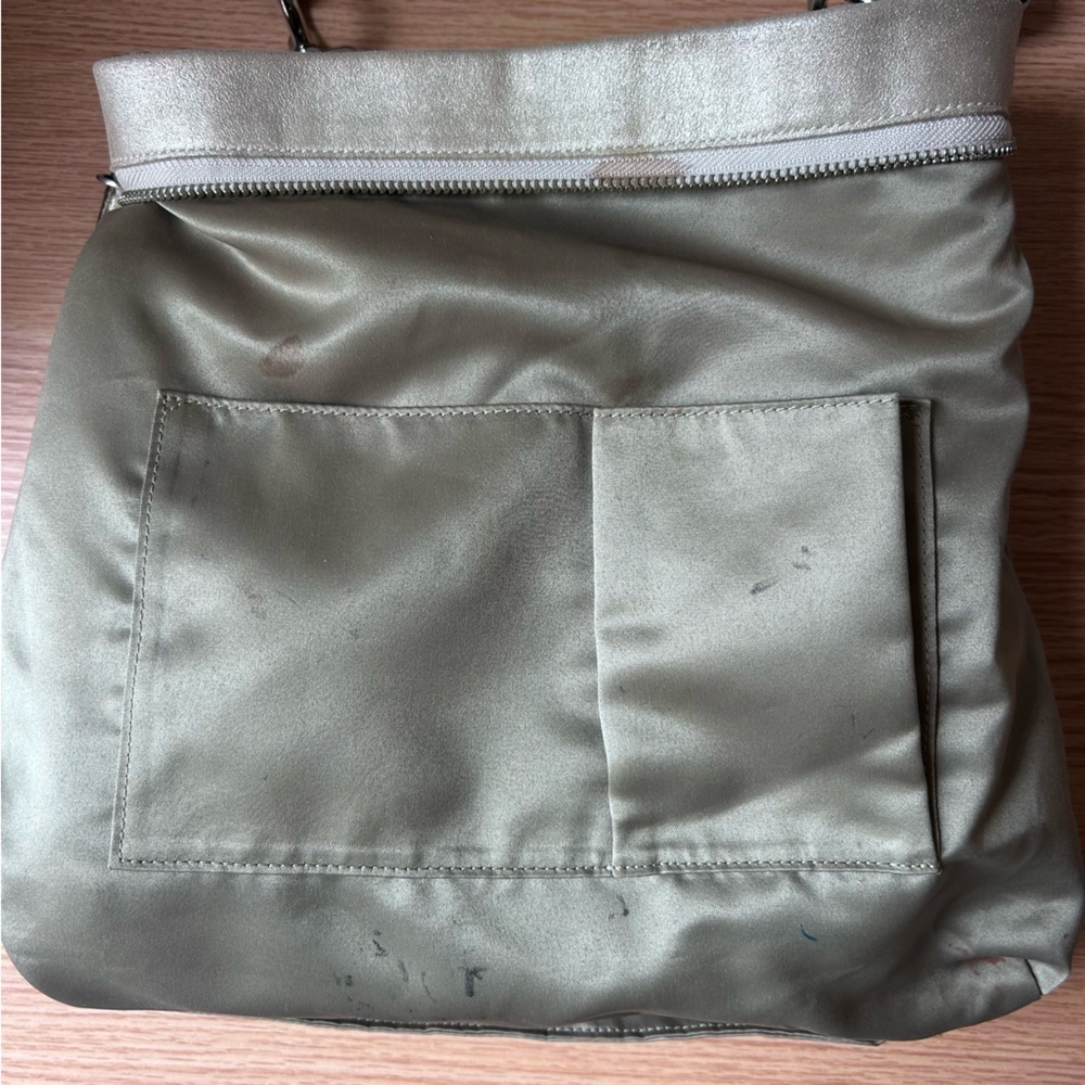 COACH VTG Shimmer Metallic Gold Soft Pleated Goat Suede Belted Hobo Shoulder Bag - Picture 7 of 10